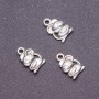 Findings Pendant Mouse d 15×9mm metal gray finish 20 g +/- 20 pcs