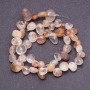 Beads of natural stone Quartz Rutilated - Assorted Faceted 'Butterfly', diameter 6–12 mm, 40 cm strand
