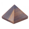 Tiger's Eye Pyramid Stone Souvenir, height 2.4-2.6 cm, width 2.7-2.9 cm