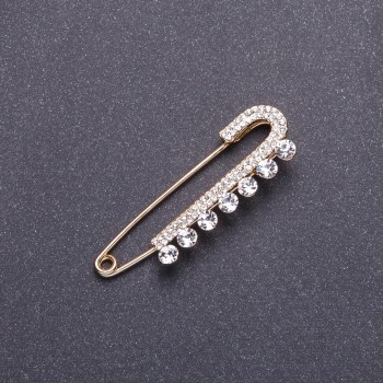 Gold-tone metal brooch pin 5.5×1.8 cm