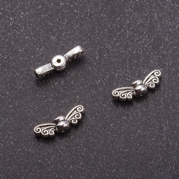 Findings insert 'Butterfly Wings' 4.5×14 mm, hole diameter approx. 1 mm, ±26 pcs