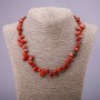 Red Jasper Necklace 'Butterfly', natural shape 10-15 mm, 50 cm