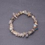 Labradorite natural stone bracelet with chip beads, 7mm diameter on elastic