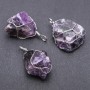 Wire-wrapped Amethyst Pendant 2.5x3.5 cm (±)