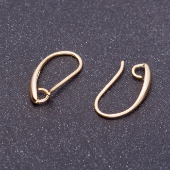 Ear Wires for Earrings, 18mm Length, Color "Light Gold"