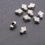 Pandora Cross Bead, diameter 4.5 mm, length 14x9 mm, finish 20 g +/- 9 pcs