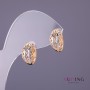 Xuping Earrings, diameter 7mm, length 14mm, color gold and silver