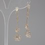 Earrings 'Itaolyao' Flowers with crystals, diameter 12mm, length 55mm, gold color