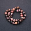 Rhodonite natural stone beads, smooth round beads, 10 mm diameter, thread length about 38 cm