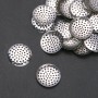 Brooch base findings 'Colander' sieve, 24 mm diameter, pack of 48