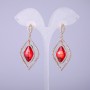 Red Crystal Earrings, 54 mm long