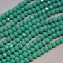 Matte Czech Crystal Beads 'Green Pea' Rondelle, diameter 6x5 mm, length 40 cm