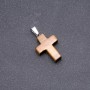Cross Pendant, Tiger's Eye Stone 25x18mm