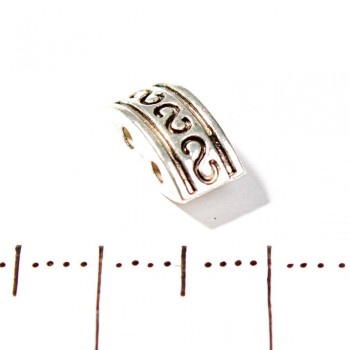 Вставка між намистинами прямокутна двояко опукла на 2 нитки пластик d 10х5мм фас. 50шт