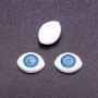 Fittings 'Live Eyes' blue pupils, diameter 7mm, 10×13mm, pack of 50 pairs