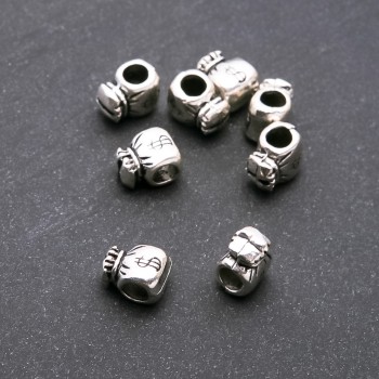 Bead Insert 'Money Pouch' Pandora style, size 11×9 mm, hole diameter 4.5 mm, packaging 20 g +/- 8 pcs