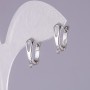Silver-colored earring hooks 17x5 mm
