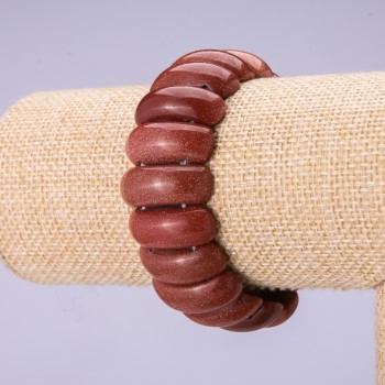 Aventurine Bracelet 'Golden Sand' - Link 24.5 × 9.5 mm