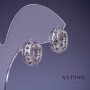Xuping earrings 15x6 mm rhodium