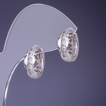 Сережки Xuping 8х15мм родій