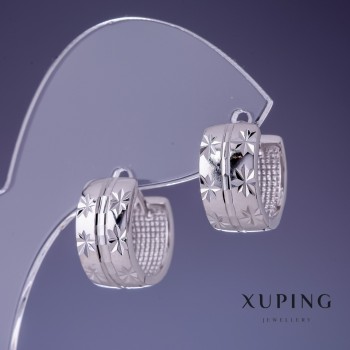 Earrings Xuping 8x15mm rhodium