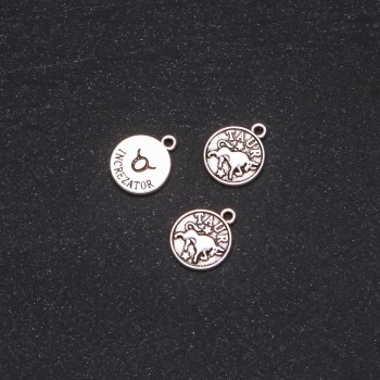 Pendant findings Zodiac Taurus, 12 mm diameter, packaging 20 g ± 19 pcs