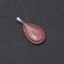 Drop Pendant with Watermelon Tourmaline Natural Stone 16×25×35 mm
