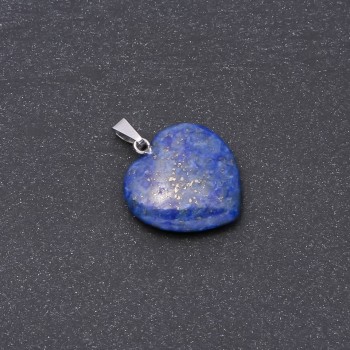 Heart Pendant Natural Lapis Lazuli 19x19x26 mm