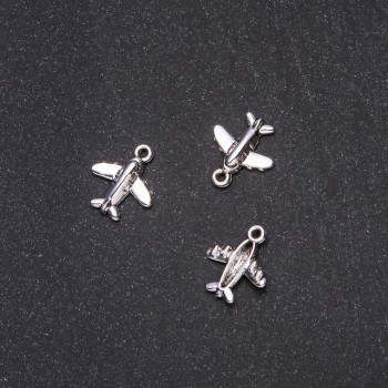 Airplane pendant findings, 16x13mm, packaging 20 g +/- 30 pcs