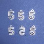 Pendant finding Digit Five, 18x10mm, packaging 20 g +/- 14 pcs