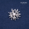 Xuping Brooch Winter Flower 40mm Rhodium