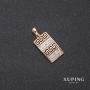 Pendant Xuping with 'Versace' pattern, 11x19x26 mm, 18k plating