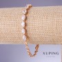 Xuping Bracelet with White Zircons, 5mm Thickness, 17-20 cm Length, 18K Gold Plating