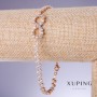 Xuping Bracelet with White Cubic Zirconia Infinity, Thickness 5–13 mm, Length 21 cm, 18K Gold Plating