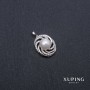 Xuping pendant with 'Mallorca' pearls 23×19×32 mm rhodium 18k
