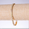 Two-row Crystal Bracelet 'Chameleon', width 5mm, length 19cm 'Gold'