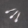 Spoon Pendant Fittings, 6 mm diameter, 2.5 cm length, inner diameter 1.75 mm, packaging 20 g, 34 pcs (±)