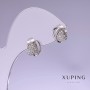 Xuping Rhodium Earrings 9x10mm