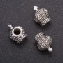 Bead insert Crown, 9×14 mm diameter, inner diameter 4.5 mm, packaging 20 g ± 6 pcs