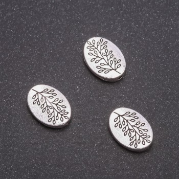 Bead-insert 'Twig', 14x10 mm diameter, hole diameter 1.5 mm, packaging 20 g ± 13 pcs