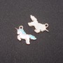Findings Pendant 'Unicorn' with Blue Enamel, Pack of 9, 22×12 mm