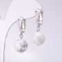 Elegant Kaholong Earrings, 12 mm diameter, 32 cm length