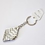 Women's keychain 'Glitter' gray metal