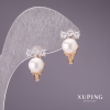 Xuping Pearl Earrings 'Majorca' 16x10mm 18K Gold-Plated