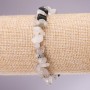 Bracelet made of natural stone, rutilated quartz 'Hairy' beads on elastic, diameter 5-8 mm, length 18 cm