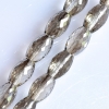 Faceted crystal beads, silver-gray, 8x12 mm, 70 cm strand