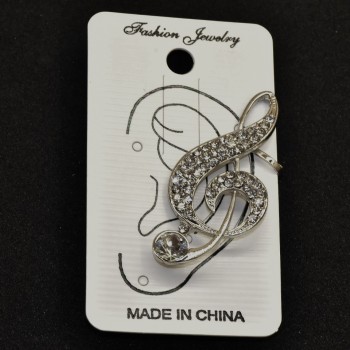 Каф на вушко, довжина 42мм білий метал