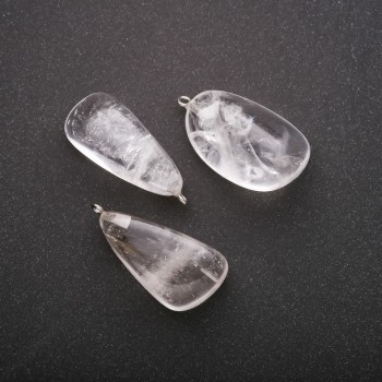 Кулон із натурального каменю Гірський Кришталь 20х30х35мм