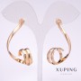 Xuping Swirl Earrings 45x8 mm Gold-Plated