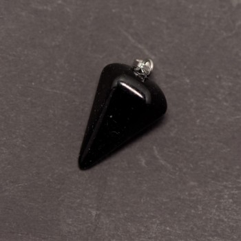 Pendant Pendulum made from natural black agate 14×22×30±mm